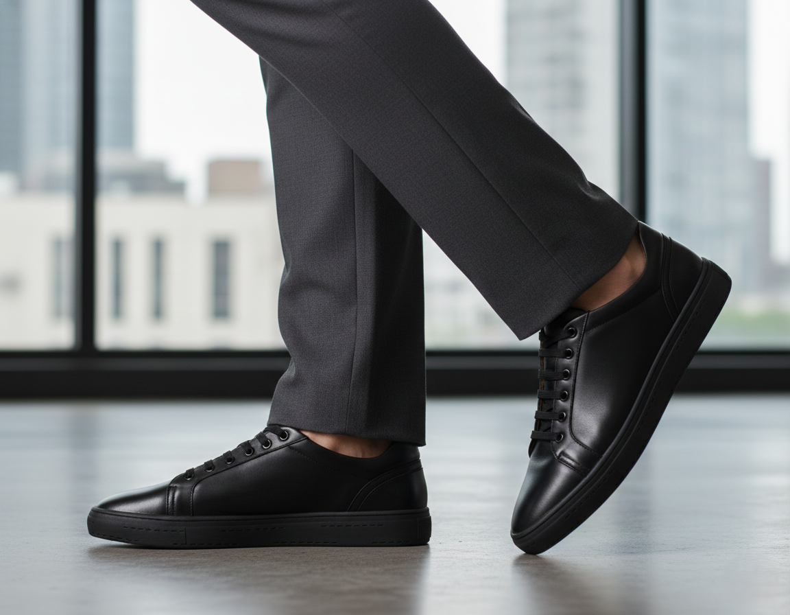 Tenis 02 Caballero Mestizo Liso Negro Suela TR