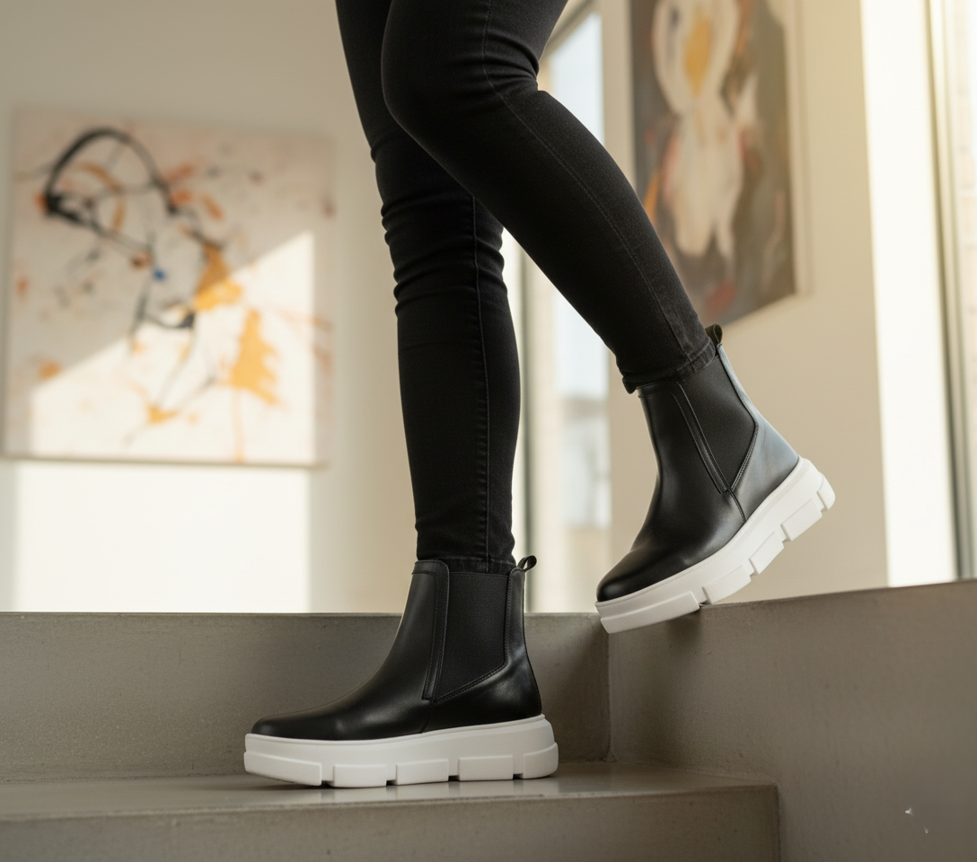 Bota 08 Dama Becerro Negro Suela TR