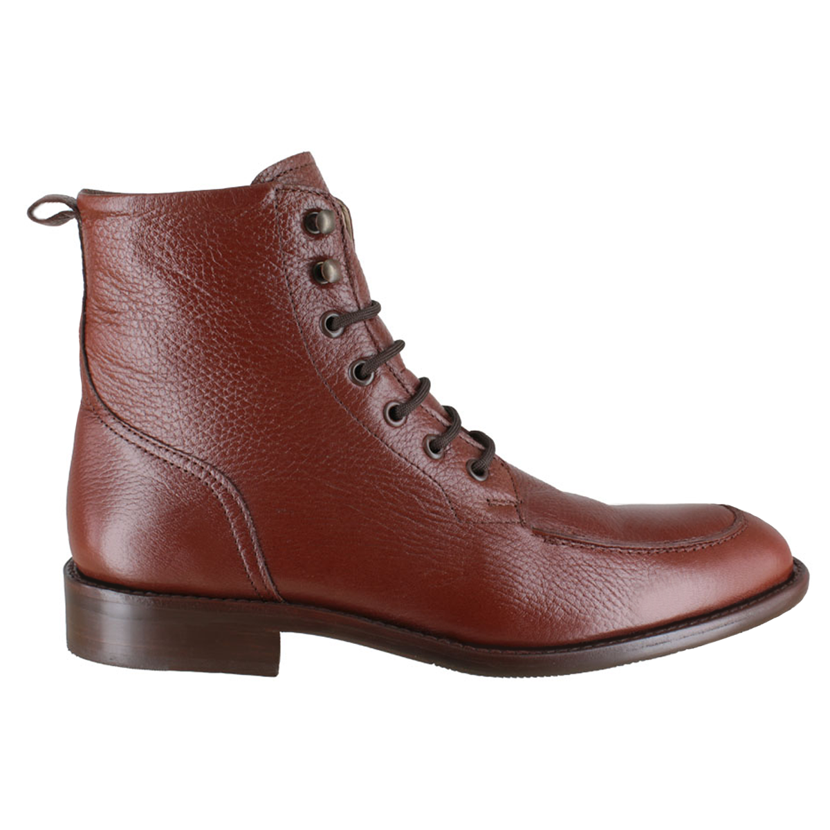 Bota 1119 Caballero Mestizo Grabado Café Capuchino Suela Cuero Injerto