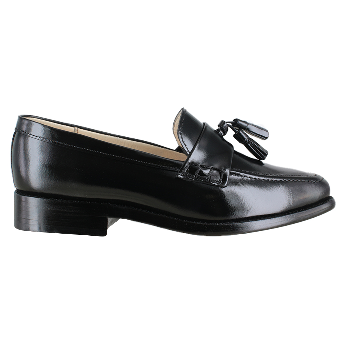 Zapato 1210 Dama Camaleón Negro Suela Cuero