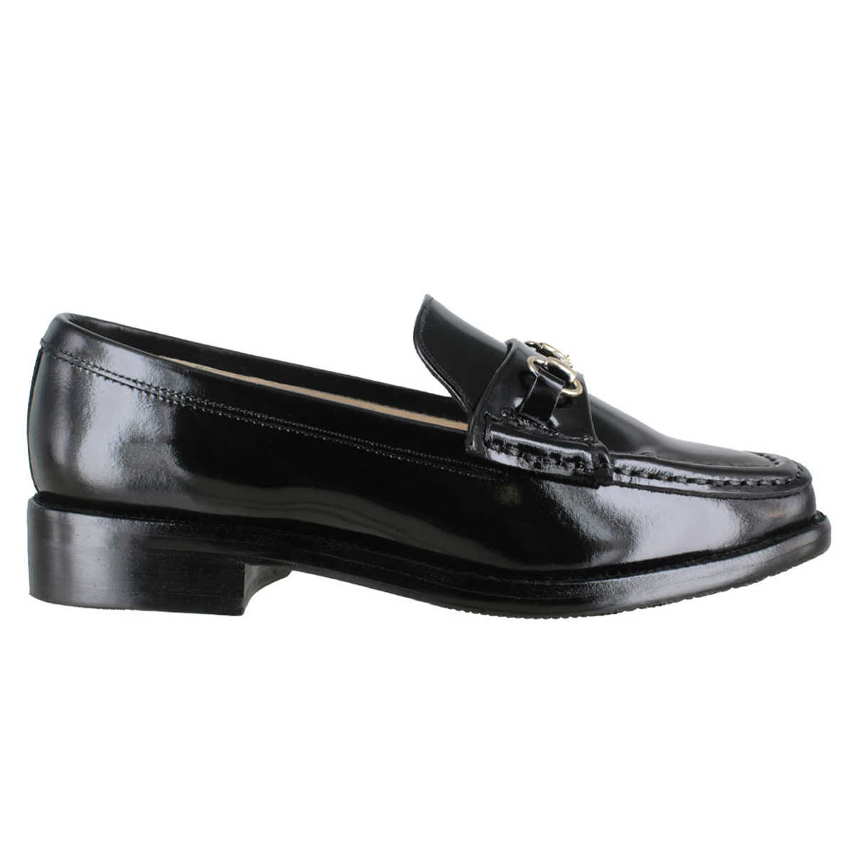 Zapato 1209 Dama Camaleón Negro Suela Cuero Injerto