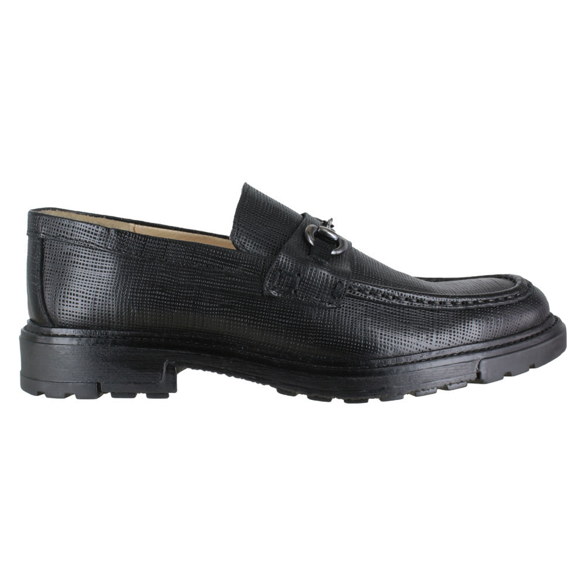 Zapato 8020 Caballero Becerro Grabado Negro Suela TR