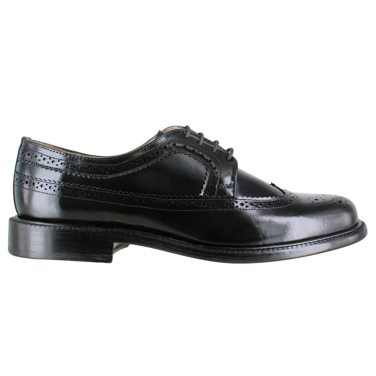 Zapato 2103 Caballero Camaleón Negro Suela Cuero