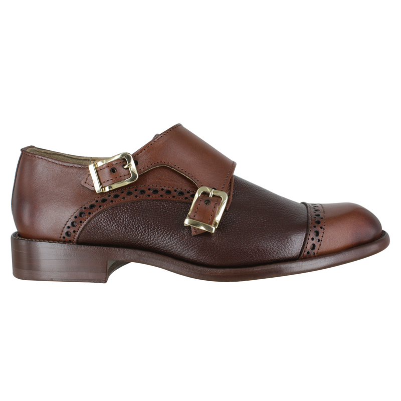 Zapato dama, Zapatos suela cuero, Monk, Herraje, Zapato piel, Mocasín, Mocasines, Becerro, Cómodo, Elegante, Dama, Mujer, Zapato Monkstrap, Double Monkstrap, Zapato vestir, Acabado a mano, Forro res