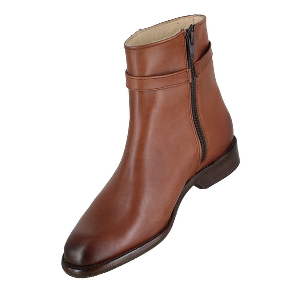 Bota 1017 Dama Becerro Café Brown Suela Cuero Injerto