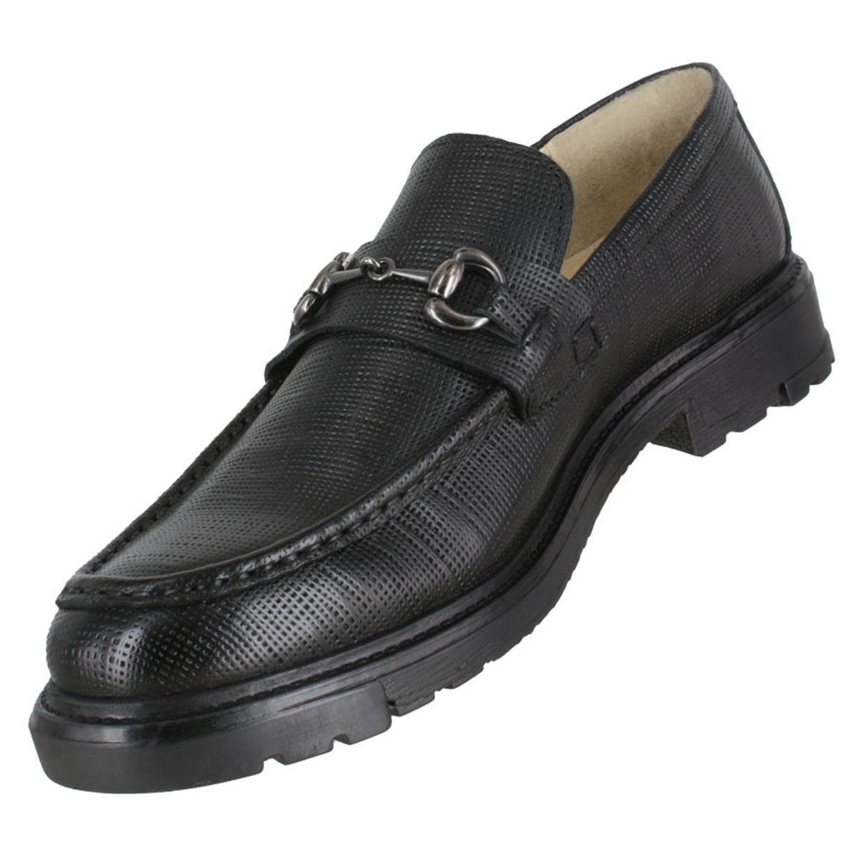 Zapato 8020 Caballero Becerro Grabado Negro Suela TR