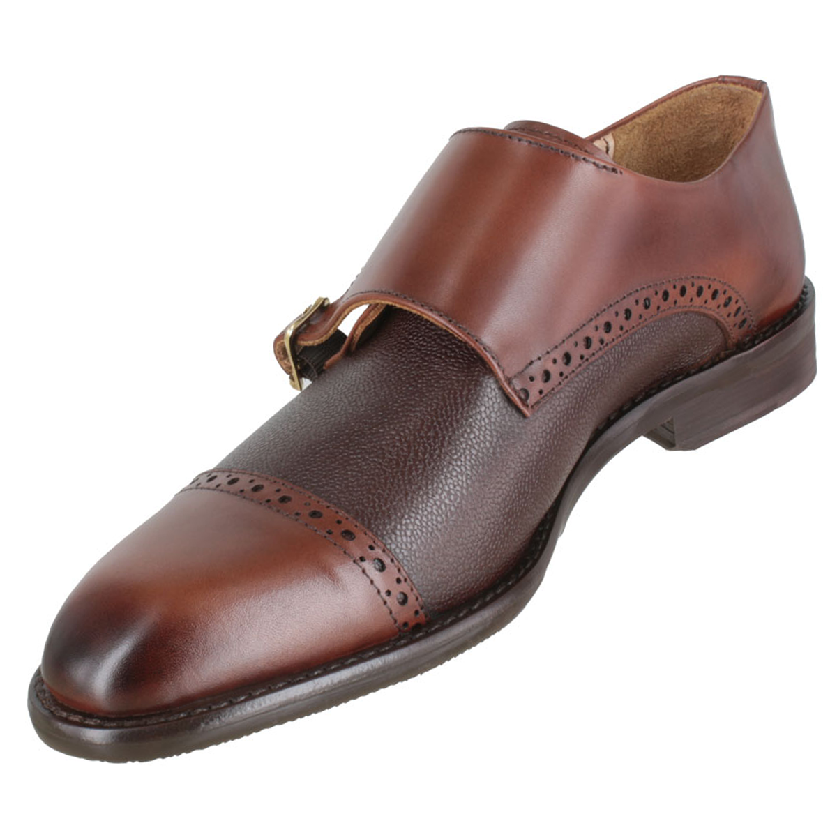 Zapato 1006 Caballero Becerro Café Capuchino Manta Mosto Suela Cuero Injerto