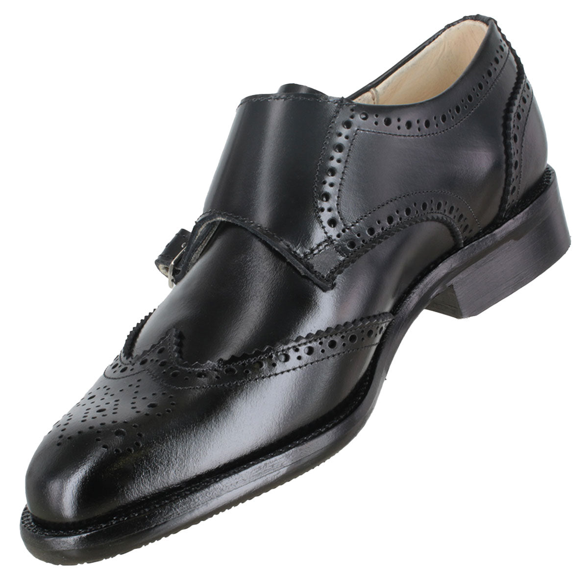 Zapato 1029 Dama Camaleón Negro Suela Cuero Injerto