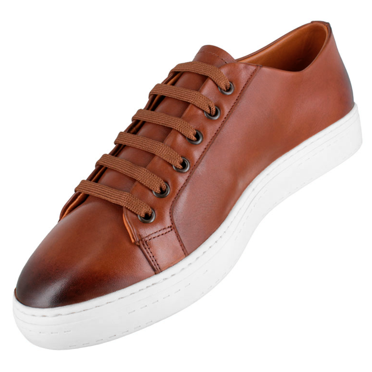 Tenis 018 Caballero Becerro Café Brown Suela TR