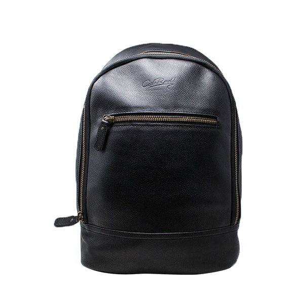 Backpack Mochila Minimalista Piel Res Premium Negra Carlo Ronaldi
