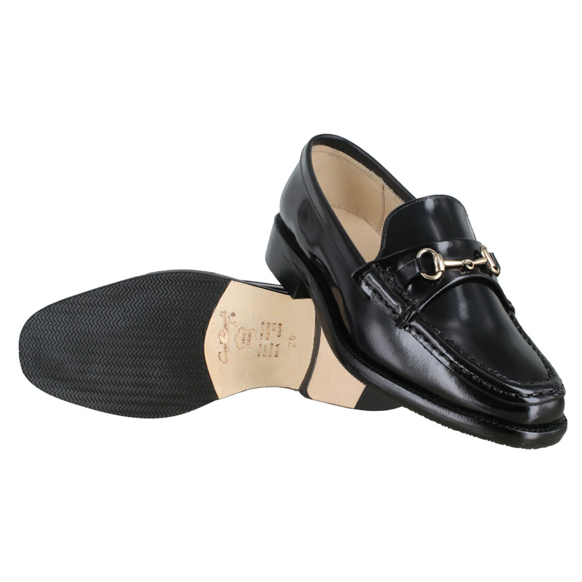 Zapato 1209 Dama Camaleón Negro Suela Cuero Injerto