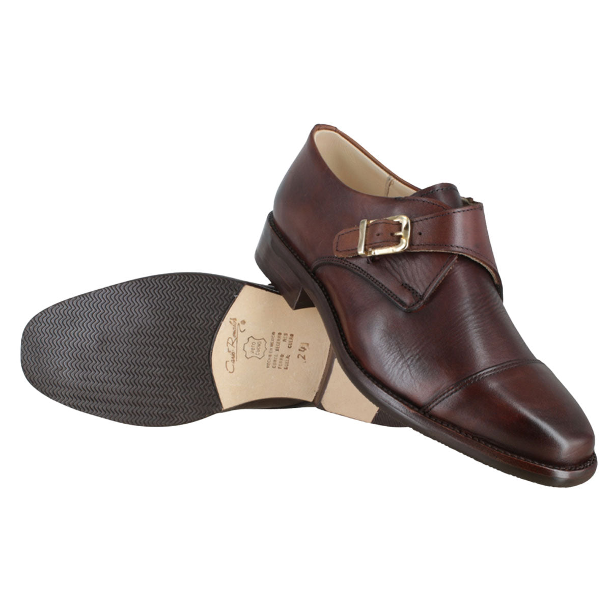 Zapato 1213 Dama Becerro Cognac Suela Cuero Injerto