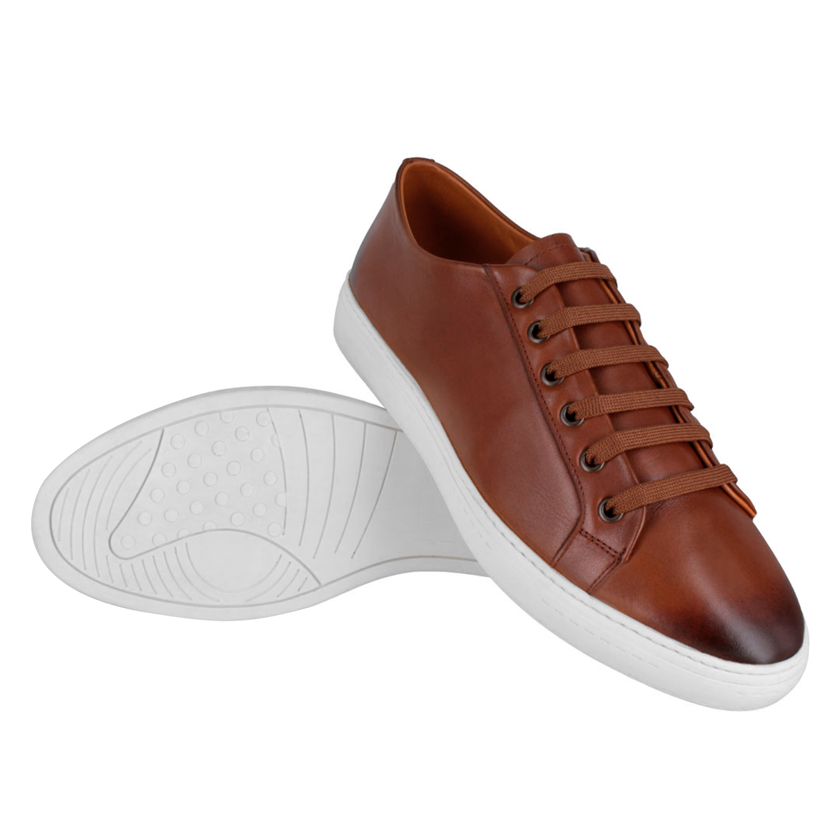 Tenis 018 Caballero Becerro Café Brown Suela TR