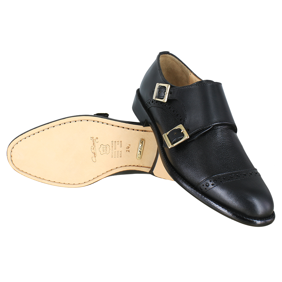 Zapato dama, Zapatos suela cuero, Monk, Herraje, Zapato piel, Mocasín, Mocasines, Piel res, Cómodo, Elegante, Dama, Mujer, Zapato Monkstrap, Double Monkstrap, Zapato vestir, Acabado a mano, Forro res