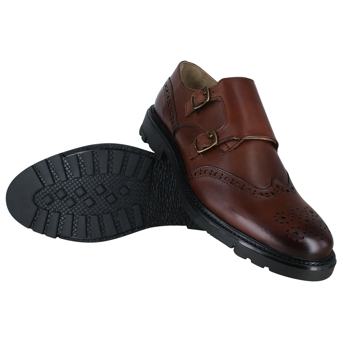 Zapato caballero, Zapatos suela TR, Monk, Herraje, Zapato piel, Mocasín, Mocasines, Becerro, Cómodo, Elegante, Hombre, Zapato Monkstrap, Double Monkstrap, Zapato vestir, Acabado a mano, Forro res