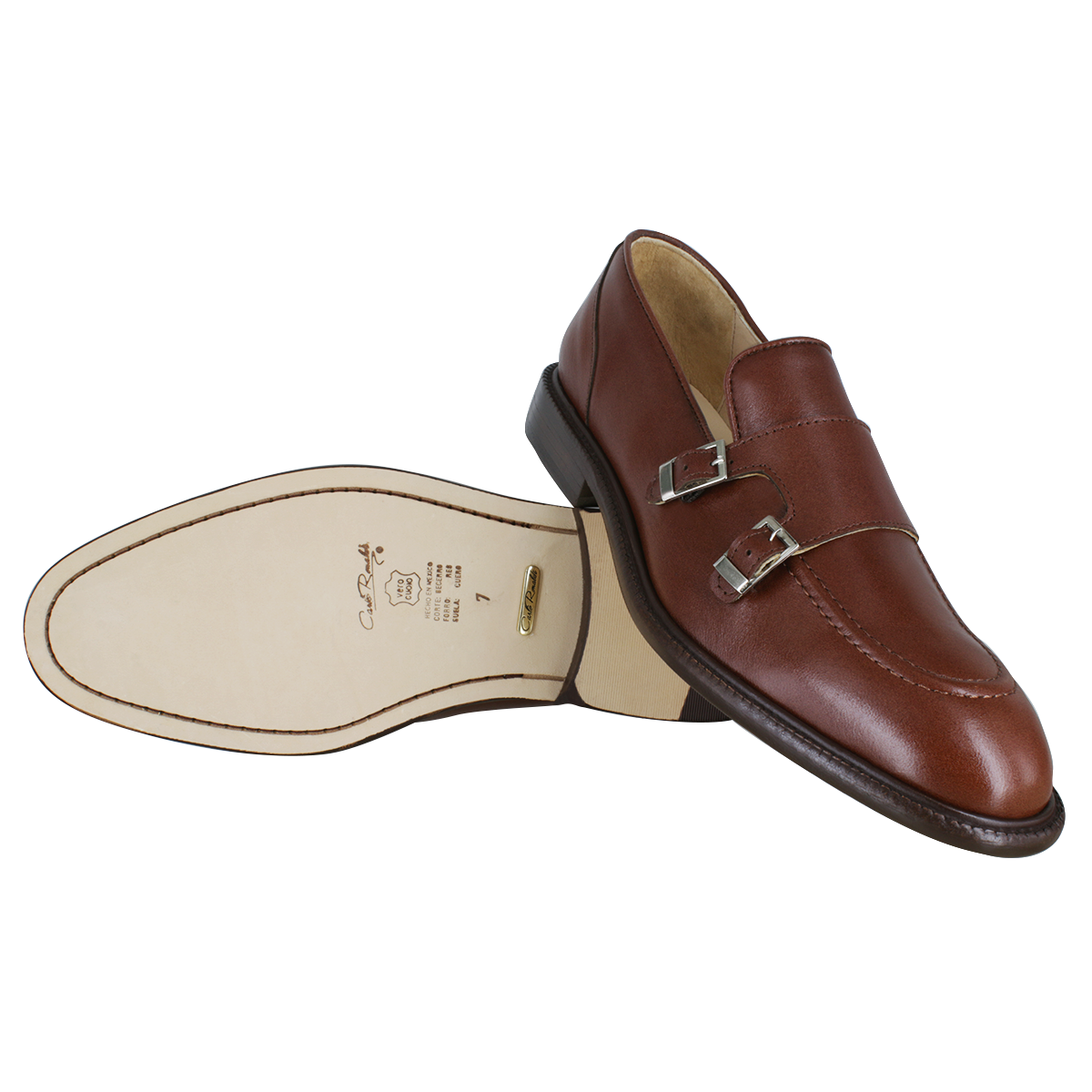 Zapato caballero, Zapatos suela cuero, Monk, Herraje, Zapato piel, Mocasín, Mocasines, Mestizo liso, Cómodo, Elegante, Hombre, Zapato Monkstrap, Double Monkstrap, Zapato vestir, Acabado a mano, Forro res