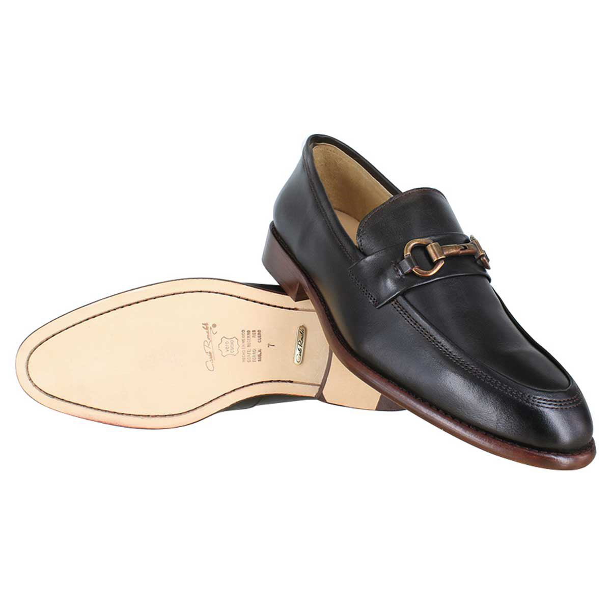 Zapato caballero, Zapatos suela cuero, Mocasín, Mocasines, Hebilla, Zapato piel, Becerro, Cómodo, Elegante, Hombre, Mocasín clásico, Acabado a mano, Forro res