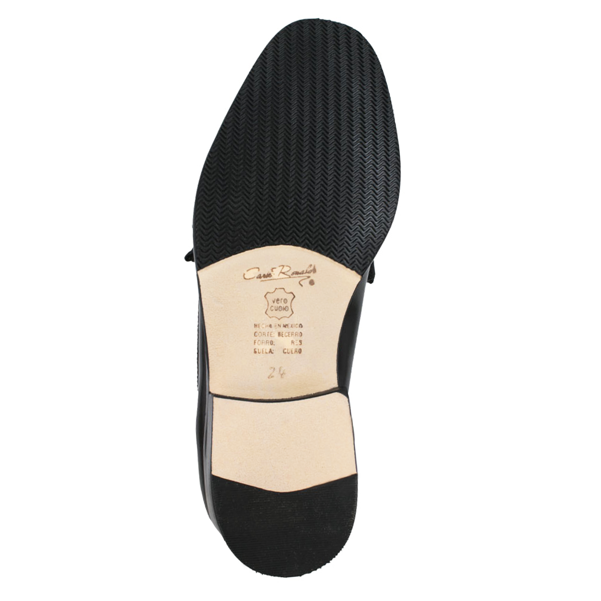 Zapato 1209 Dama Camaleón Negro Suela Cuero Injerto