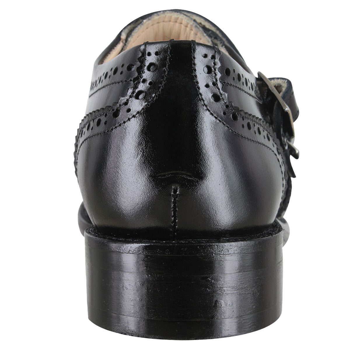 Zapato 1029 Dama Camaleón Negro Suela Cuero Injerto