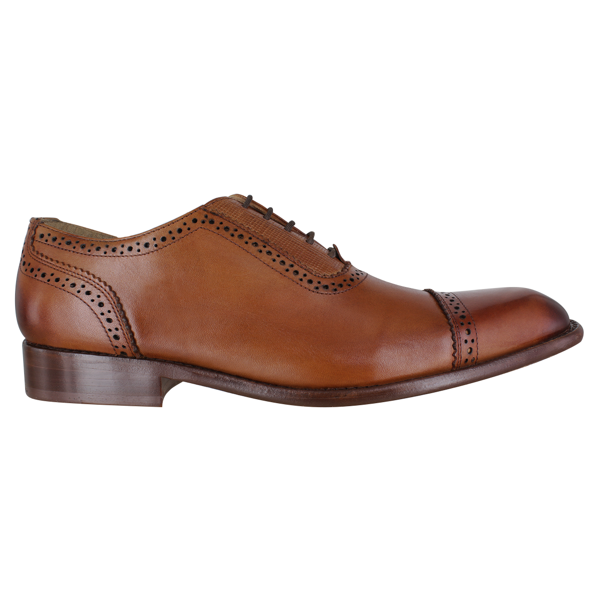 Zapato 1022-12 Caballero Becerro Café Brown Suela Cuero XL