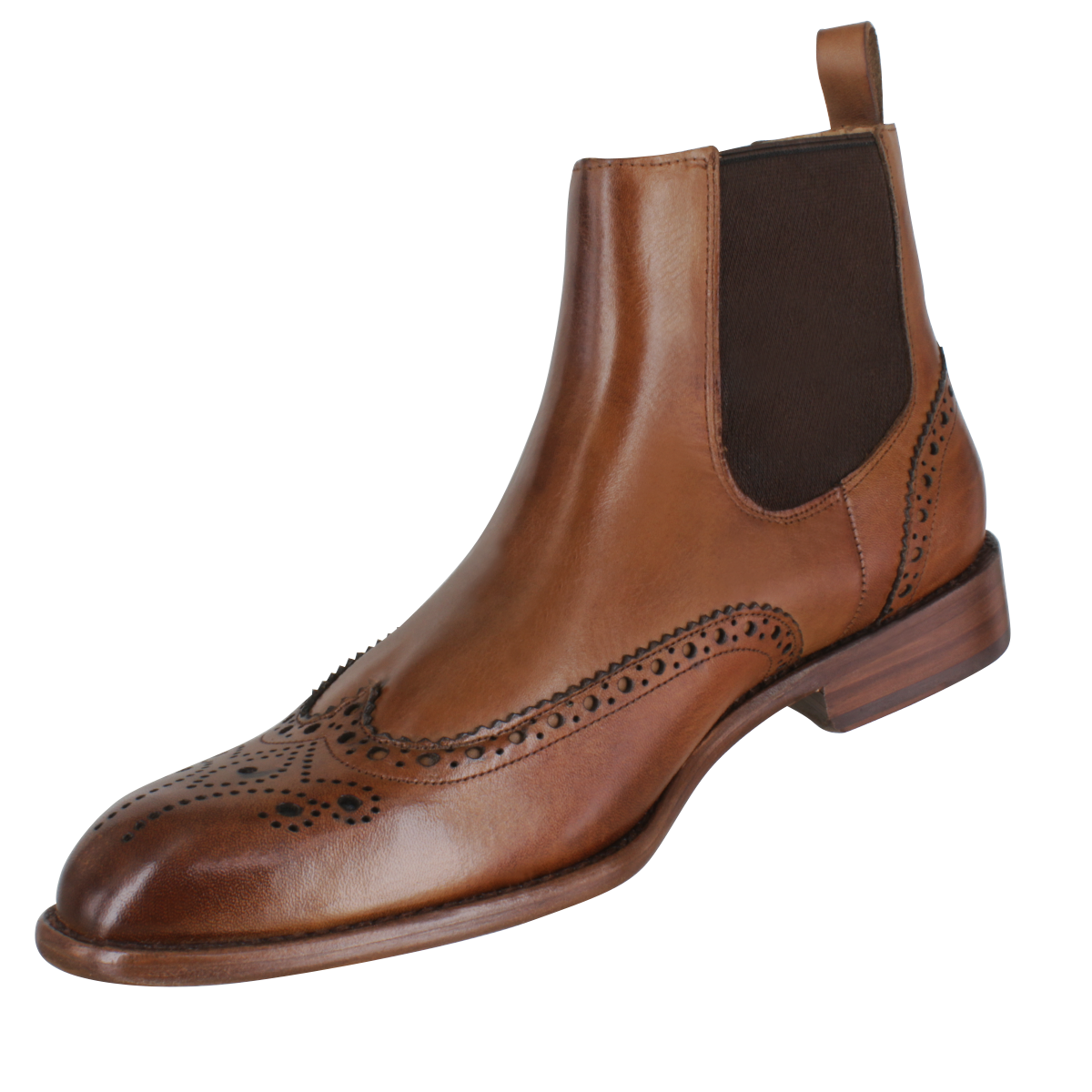 Botas caballero, Botas suela cuero, Punta de Ala, Bota sin agujeta, Bota piel, Becerro, Suave, Cómoda, Elegante, Urbana, Casual, Hombre, Acabado a mano, Forro res, Bota con Resorte, Bostoniano, Bota