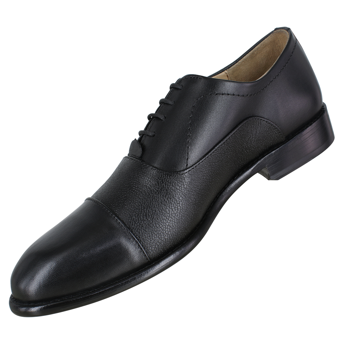 Zapato caballero, Zapatos suela cuero, Oxford, Zapato Agujeta, Zapato piel, Becerro, Cómodo, Elegante, Hombre, Oxford clásico, Zapato cap toe, Zapato vestir, Acabado a mano, Forro res