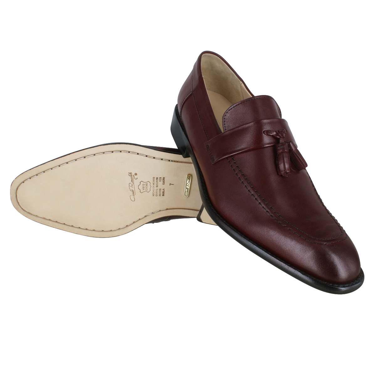 Zapato caballero, Zapatos suela cuero, Mocasín, Mocasines, Zapato piel, Becerro, Cómodo, Elegante, Hombre, Mocasín clásico, Borlas, Acabado a mano, Forro res