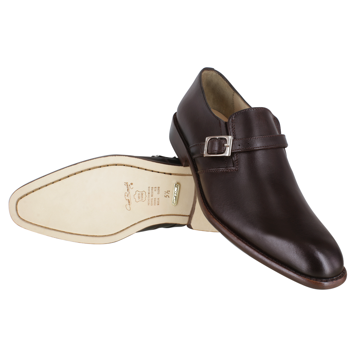 Zapato caballero, Zapatos suela cuero, Monk, Plain Toe, Herraje, Zapato piel, Mocasín, Mocasines, Becerro, Cómodo, Elegante, Hombre, Zapato Monkstrap, Single Monkstrap, Zapato vestir, Acabado a mano, Forro res, tallas extragrandes