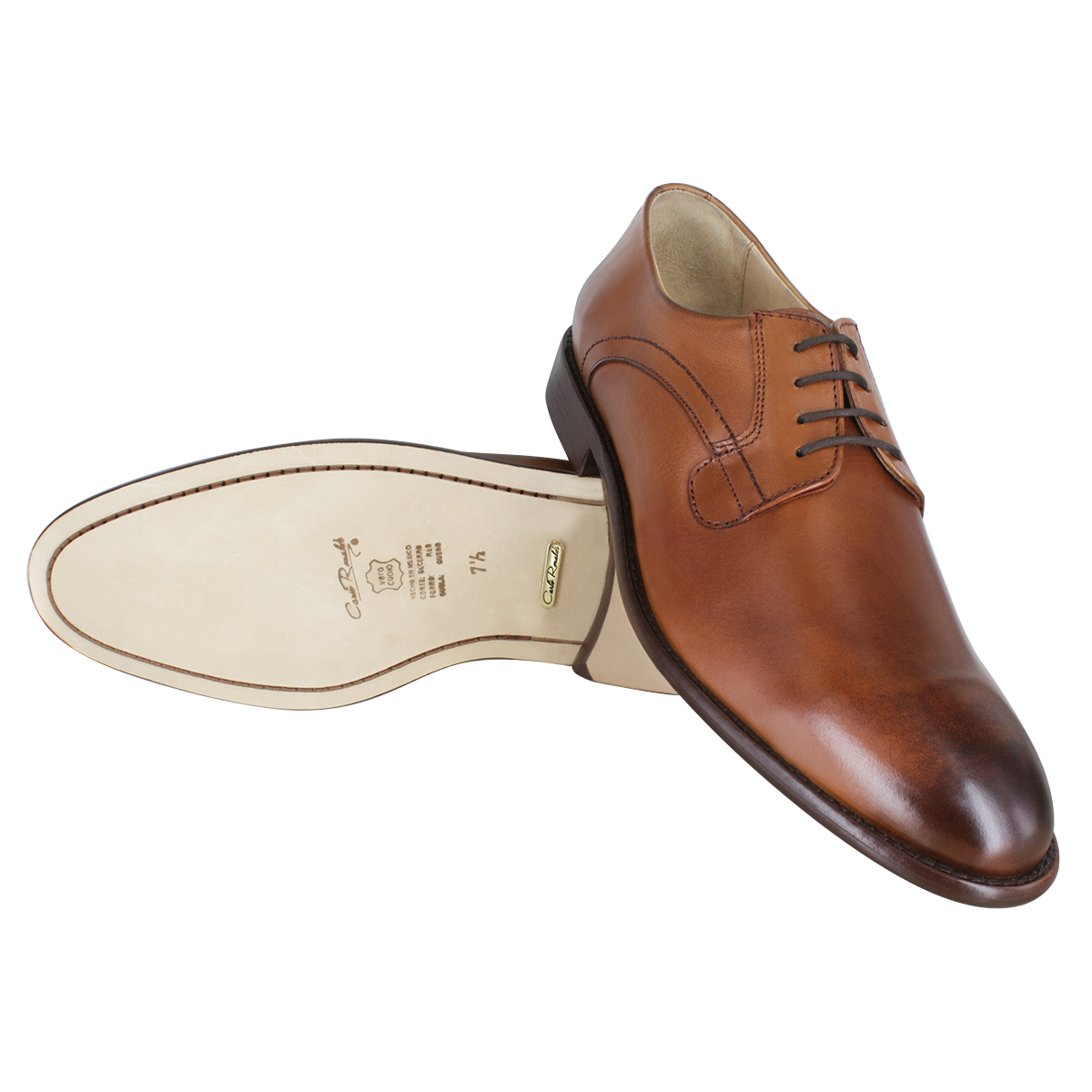 Zapato caballero, Zapatos suela cuero, Derby, Zapato Agujeta, Zapato piel, Becerro, Cómodo, Elegante, Hombre, Zapato vestir, Acabado a mano, Forro res