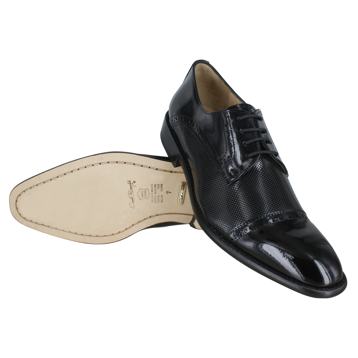 Zapato caballero, Zapatos suela cuero, Derby, Zapato Agujeta, Zapato piel, Charol, Cómodo, Elegante, Hombre, Zapato vestir, Acabado a mano, Forro res, tallas extragrandes