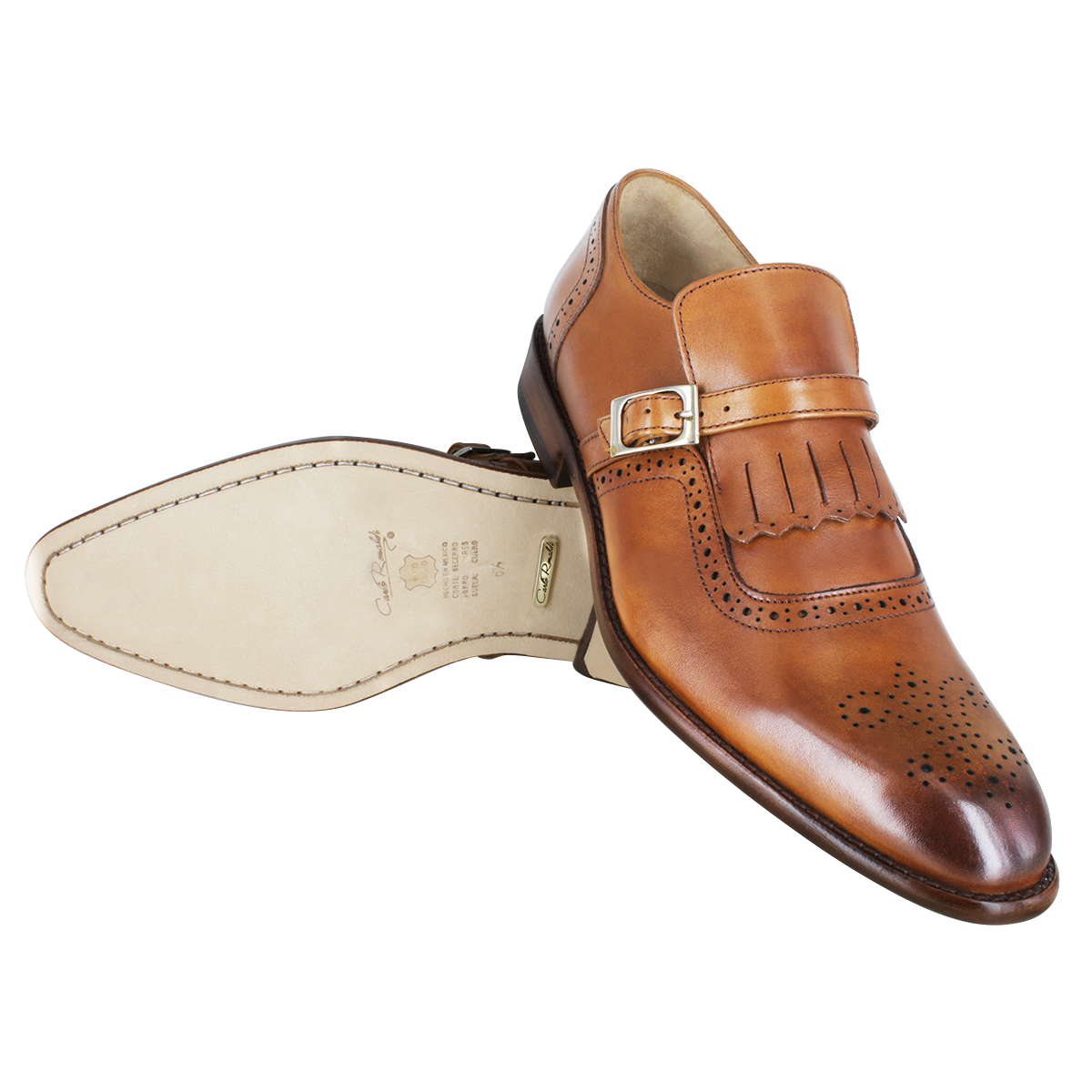 Zapato caballero, Zapatos suela cuero, Monk, Herraje, Zapato piel, Mocasín, Mocasines, Becerro, Cómodo, Elegante, Hombre, Zapato Monkstrap, Single Monkstrap, Zapato vestir, Acabado a mano, Forro res, tallas extragrandes