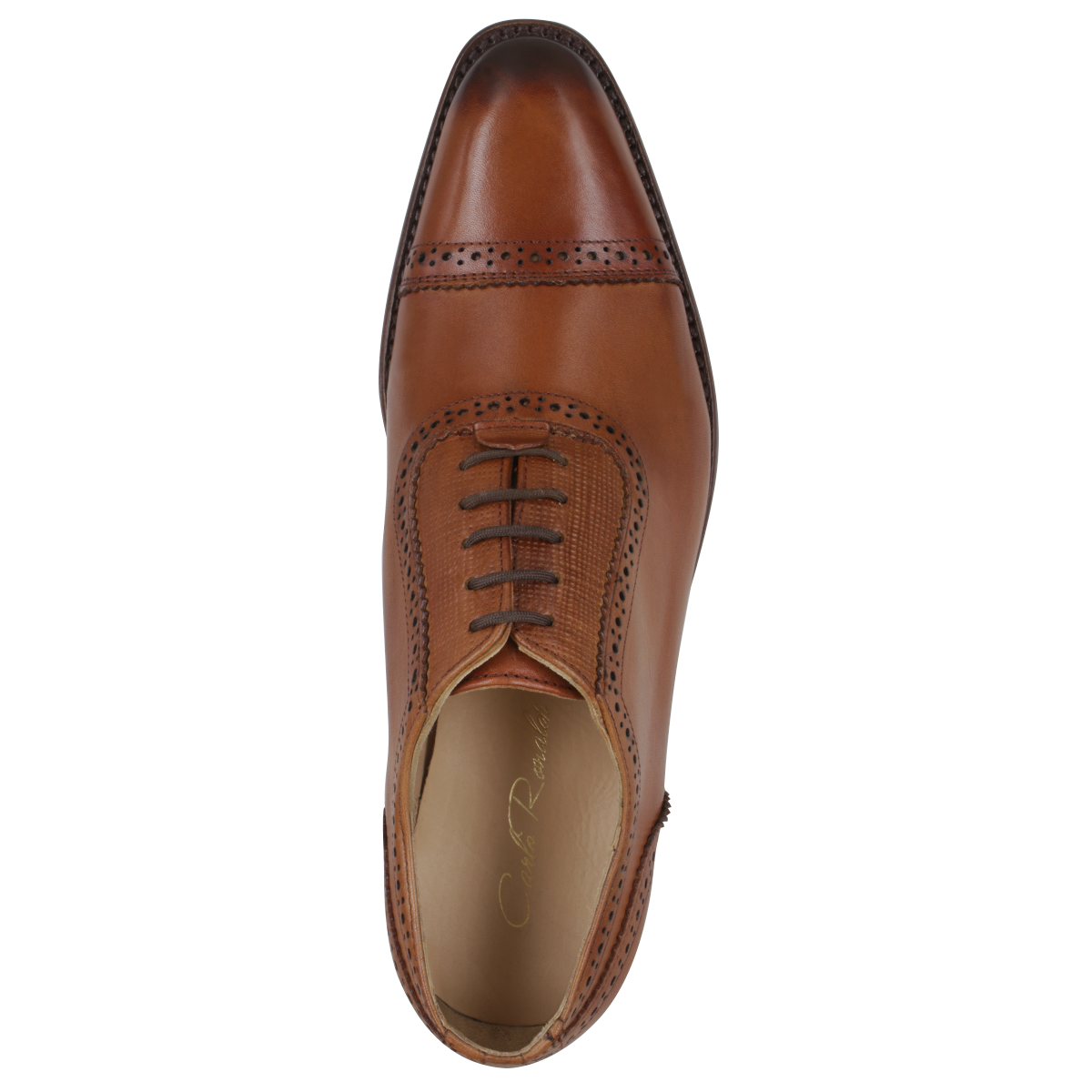 Zapato 1022-12 Caballero Becerro Café Brown Suela Cuero XL