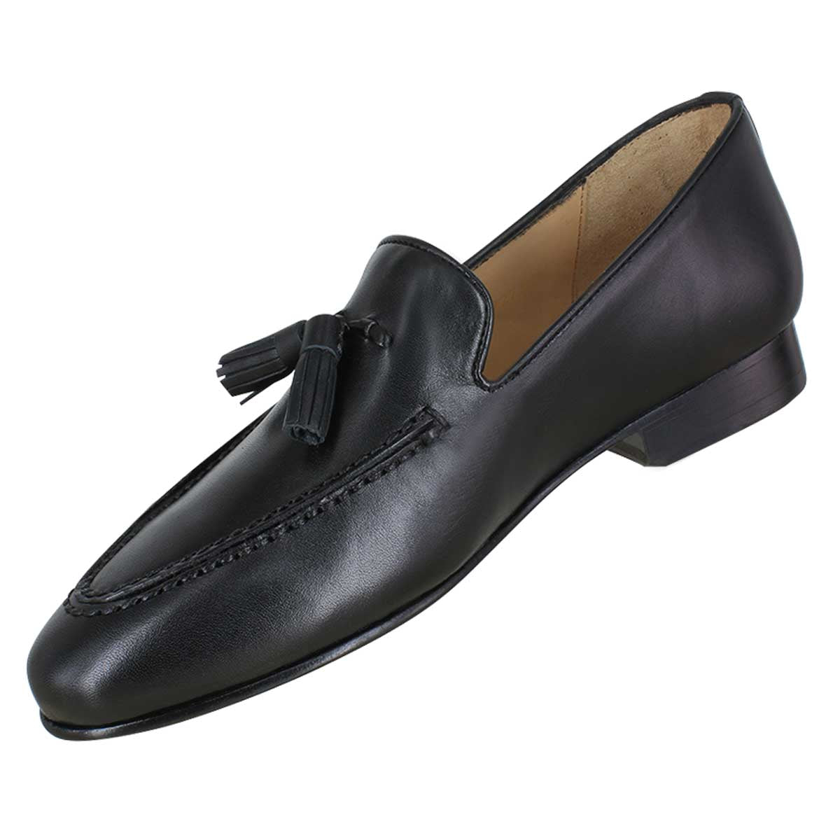 Zapato caballero, Zapatos suela cuero, Mocasín, Mocasines, Zapato piel, Becerro, Cómodo, Elegante, Hombre, Mocasín clásico, Borlas, Acabado a mano, Forro res