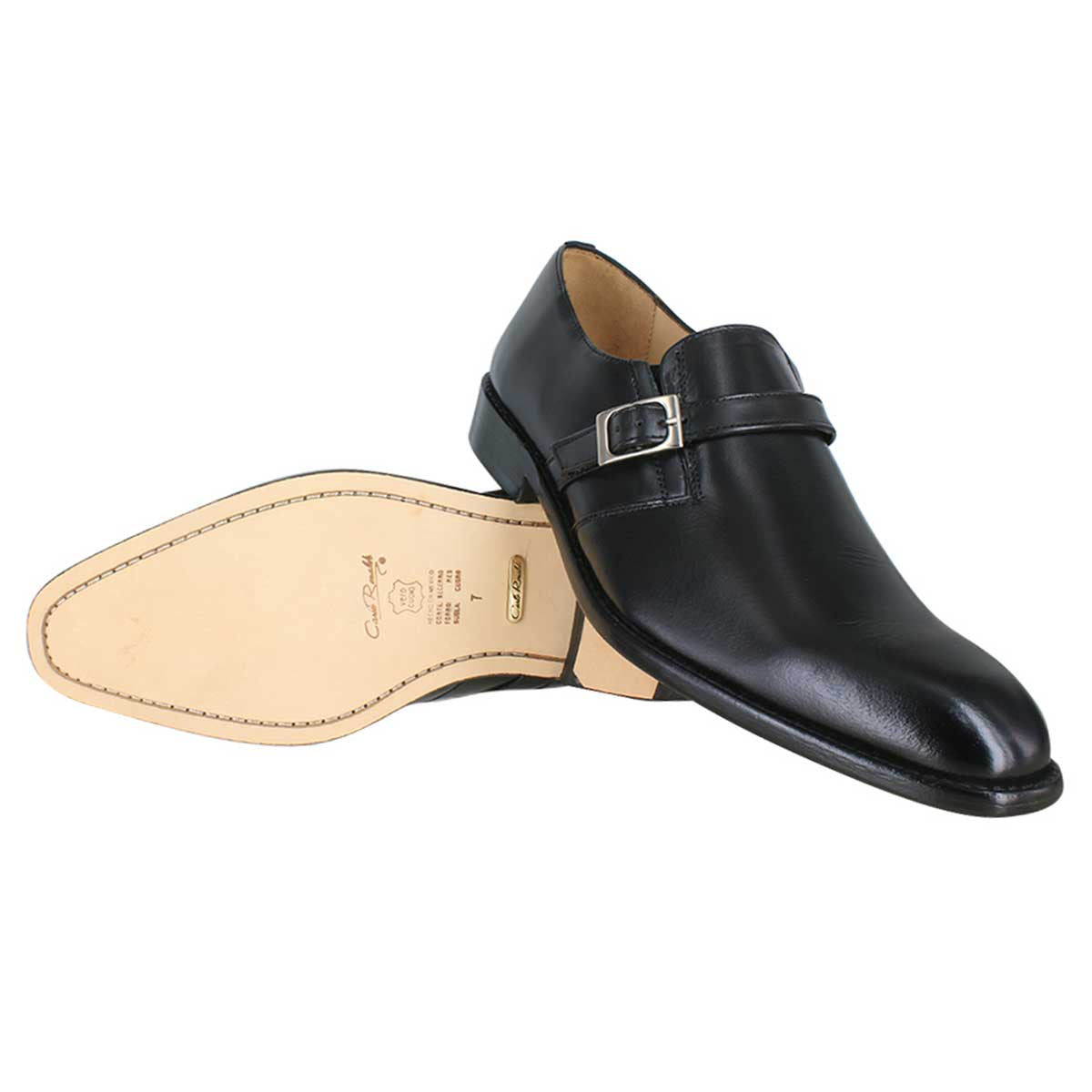 Zapato caballero, Zapatos suela cuero, Monk, Plain Toe, Herraje, Zapato piel, Mocasín, Mocasines, Becerro, Cómodo, Elegante, Hombre, Zapato Monkstrap, Single Monkstrap, Zapato vestir, Acabado a mano, Forro res, tallas extragrandes