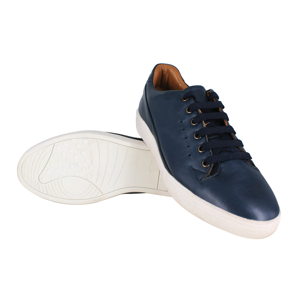 Tenis 08 Caballero Mestizo Liso Azul Marino Suela TR