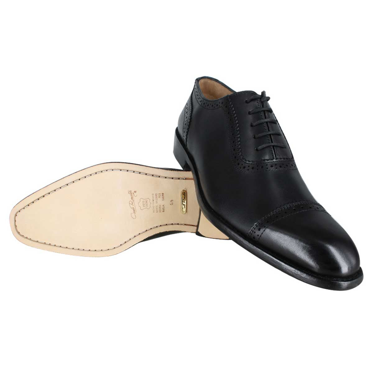 Zapato caballero, Zapatos suela cuero, Oxford, Zapato Agujeta, Zapato piel, Becerro, Cómodo, Elegante, Hombre, Oxford clásico, Zapato cap toe, Zapato vestir, Acabado a mano, Forro res