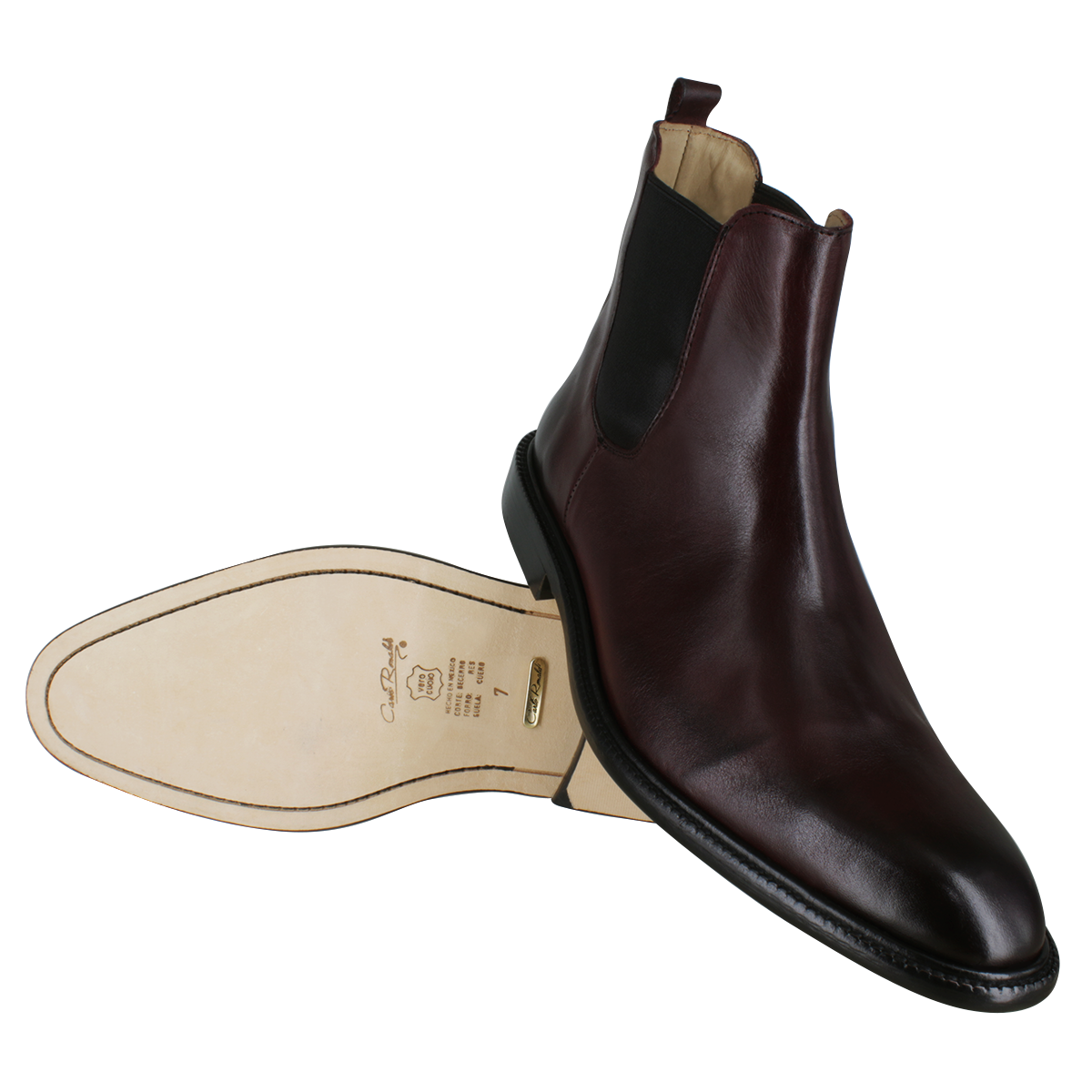 Botas caballero, Botas suela cuero, Bota Chelsea, Bota sin agujeta, Bota piel, Becerro, Suave, Cómoda, Elegante, Urbana, Casual, Hombre, Acabado a mano, Forro res, Bota con Resorte, Bota