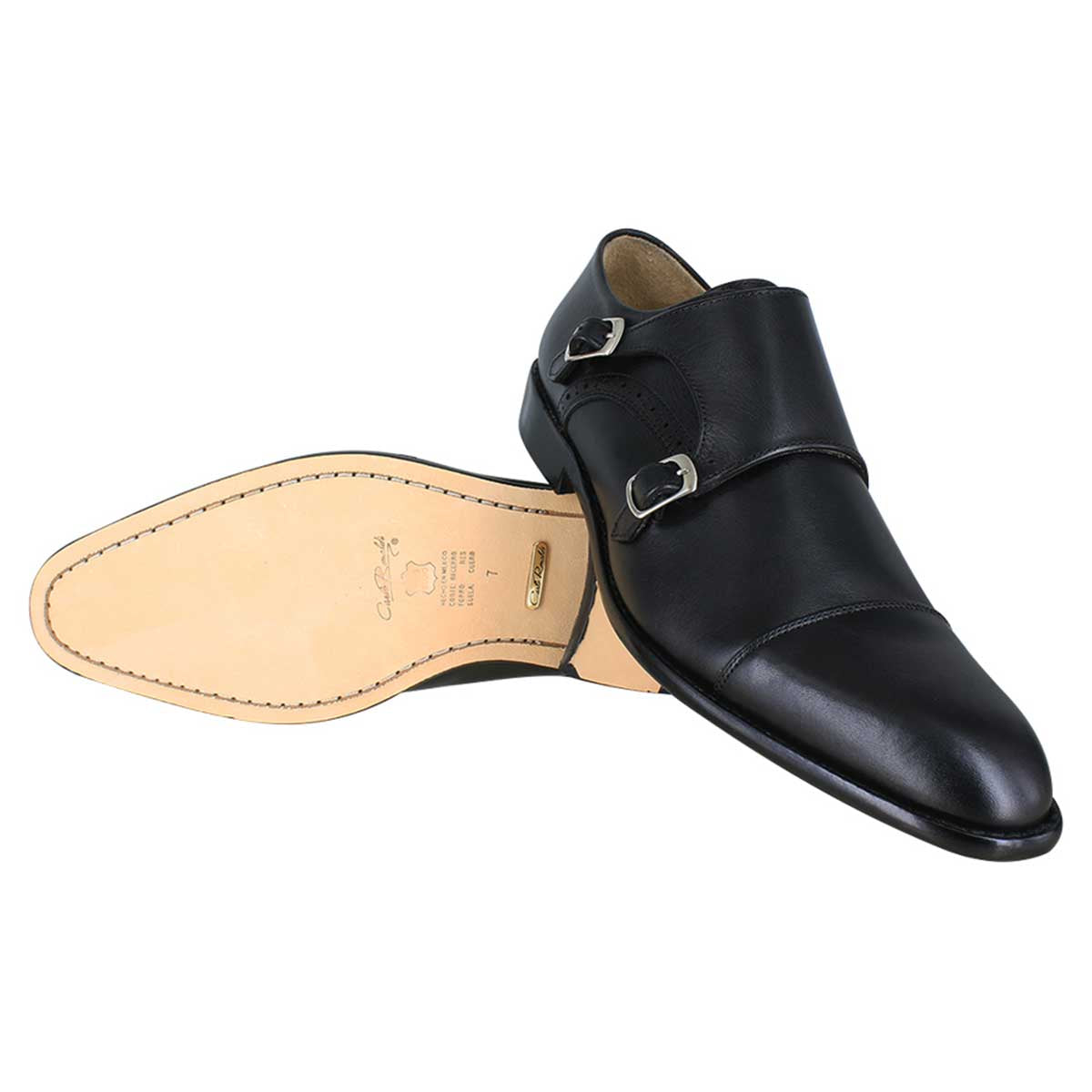 Zapato caballero, Zapatos suela cuero, Monk, Herraje, Zapato piel, Mocasín, Mocasines, Becerro, Cómodo, Elegante, Hombre,  Double Monkstrap, Zapato vestir, Acabado a mano, Forro res